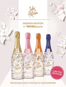 DDB Berlin inszeniert Kaviar Gauche-Fashion-Edition von Jules Mumm - Papierblumen zieren die Sonder-Edition von Jules Mumm-Sekt (Foto: DDB)