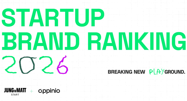 Startup-Ranking 2026 - Bekanntheit allein weckt keine Begierde - Sympathie, Identifikation und Vertrauen beförderten die Top 3 an die Spitze - Grafik: Jung von Matt Start