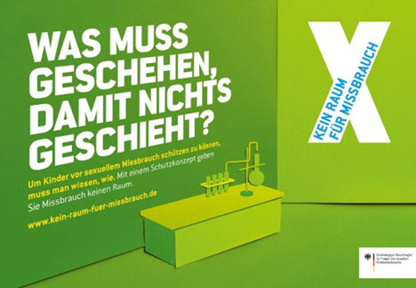 Ballhaus West relauncht Initiative 'Kein Raum für Missbrauch' - Neues Plakat zur Initiative 'Kein Raum für Missbrauch' (Foto: Ballhaus West)
