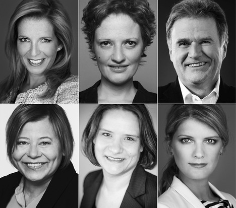 Ketchum erweitert seine neue Führung - v.l. (oben): Victoria Wagner, Simone Hoch, Horst Wettlaufer, (unten) Sabine Hückmann, Kerstin Steglich, Nadine Schulz (Foto: Ketchum)