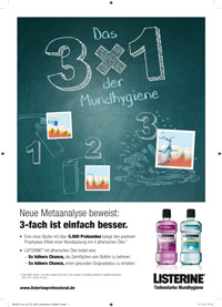 Kontrast gewinnt Listerine-Etat - Keyvisual der Listerine-Kampagne für die Zielgruppe der Professionals (Foto: Kontrast)