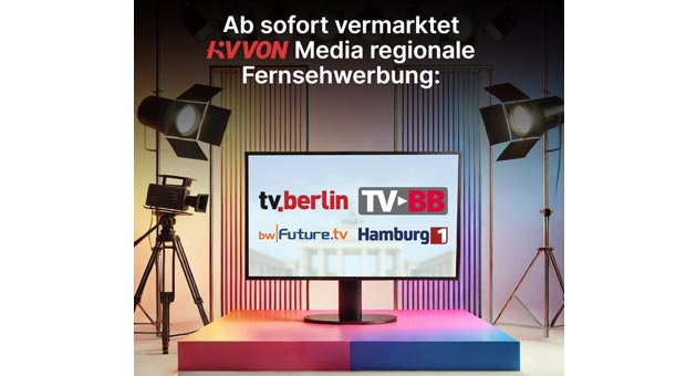 Kivvon Media steigt in die TV-Vermarktung ein - Das Medienunternehmen Kivvon Media verantwortet ab sofort die Werbevermarktung der Lokalsender TV Berlin, Hamburg 1, bw-future.tv und TV-BB – Foto: Kivvon Media GmbH