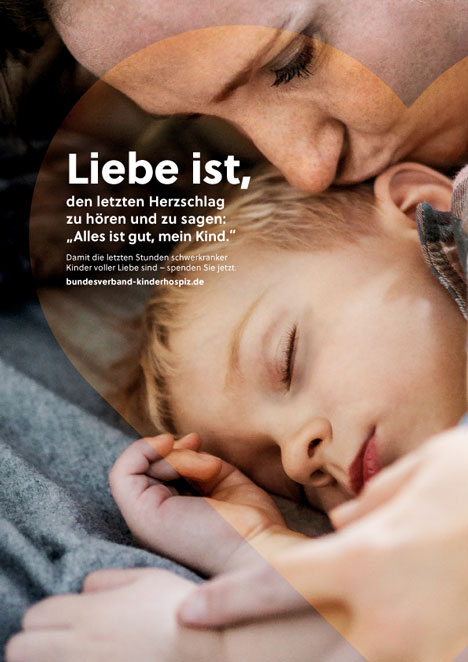 Bundesverband Kinderhospiz wirbt emotional um Unterstützung für unheilbarkranke Kinder - Nach Angaben des Bundesverbands Kinderhospiz leben in Deutschland mehr als 40.000 Familien, die ein lebensverkürzend erkranktes Kind haben (Foto: BVKH/Mensch Kreativagentur)