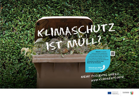 Boy gestaltet Plakate für die KlimaExpo.NRW - Mit unterschiedlichen Plakaten vermarktet die KlimaExpo.NRW ökologische Projekte; Foto: KlimaExpo.NRW