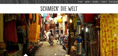Kampagne umfasst eine Microsite mit dem Titel 'Schmeck die Welt' (Foto: Screenshot)