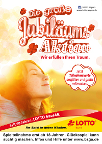 Printanzeige der Lotto Bayern-Geburtstagskampagne (Foto: Serviceplan)
