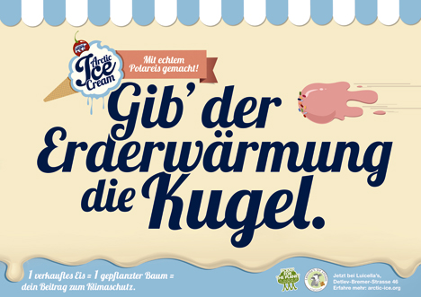 Leagas Delaney und Plant-for-the-Planet verkaufen Polareiscreme -