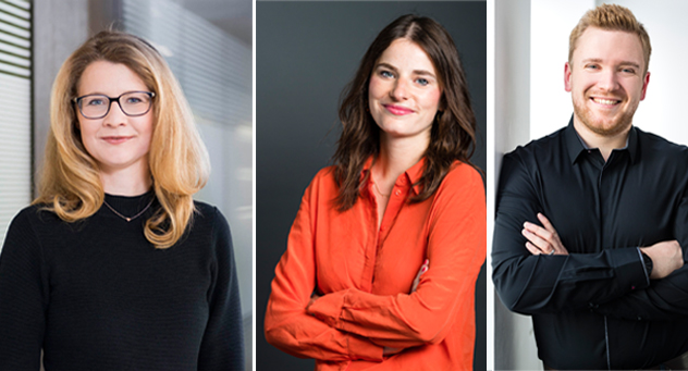 Personelle Verstärkung bei Bauer Xcel Media - Inga Leister bekommt Unterstützung von Marieke Abt und Marcel Semmler (v.l.n.r.) – Foto: Bauer Media Group