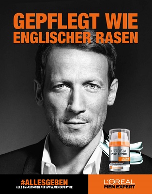 L’Oréal Men Expert und McCann geben mit EM-Kampagne alles - L'Oréal wirbt zur EM mit dem Men Expert-Markenbotschafter Wotan Wilke Möhring (Foto: McCann)
