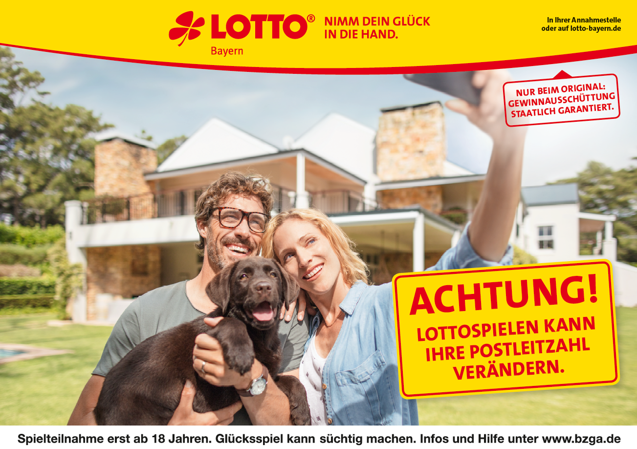 Die Staatliche Lotteriverwaltung Bayern "warnt" in der aktuellen Kampagne vor den Risiken eines Lottogewinns (Foto: Lotto)