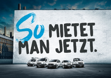Ogilvy bringt Mercedes-Benz Van Rental ins Rollen - Von Oktober bis Dezember läuft die B2B-Kampagne für die gewerbliche Transportervermietung (Bild: Ogilvy)