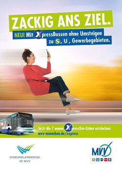 MVV vergibt Kommunikationsetat an Sassenbach - Mit der neuen MVV-Kampagne von Sassenbach sollen die neuen Expressbuslinien beworben werden - Foto: Sassenbach