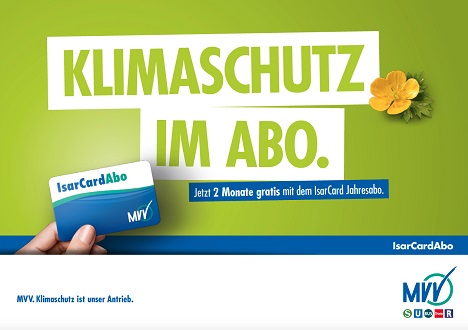 Münchner Verkehrs- und Tarifverbund (MVV) wirbt mit Zum goldenen Hirschen für grüne Mobilität - Einprägsame Sprüche sollen zum Umstieg auf die Öffentlichen Verkehrsmittel des MVV anregen (Foto: Zum goldenen Hirschen München)