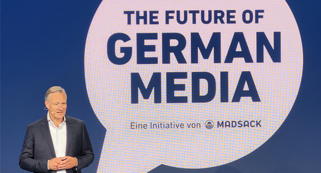 Madsack-Summit beleuchtet Verlagsgeschäft der Zukunft - Auf dem Summit 'The Future of German Media' sprach Madsack-CEO Thomas Düffert über die Zukunft der gedruckten Zeitung und den Wandel zum Digitalgeschäft – Foto: new business/Marcel Kodura