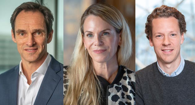 Bild-Gruppe bekommt neue Führungsriege - Das neue Führungsteam der Bild-Gruppe setzt sich ab 2025 aus COO Frank Mahlberg, CEO Carolin Hulshoff Pol, und CBP Nikolaus Glasmacher zusammen (vlnr.) – Foto: Axel Springer