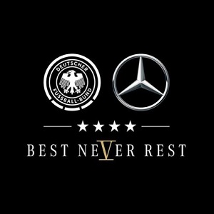 'Best Never Rest' - unter diesem Claim starten antoni garage und Mercedes-Benz ihre WM-Kampagne (Foto: Screenshot Facebook-Seite @mercedesbenzfussball)