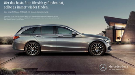 Mercedes-Benz will als JvM-Nachfolger eine Einheit mit André Kemper und Dr. Tonio Kröger engagieren - Kampagnenmotiv für die Mercedes-Benz C-Klasse von Jung von Matt (Foto: Mercedes-Benz/Daimler)