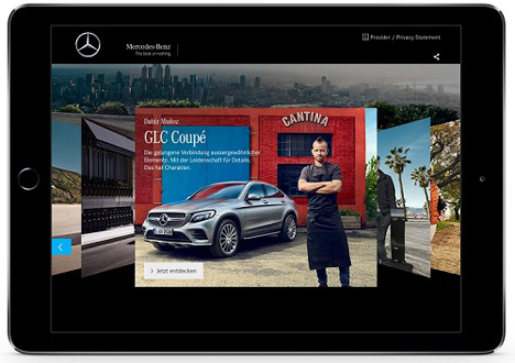 Das neue Mercedes-Benz Modell GLC Coup wird mit einer Kampagne aus der Feder der Berliner Agentur antoni beworben (Foto: Merceds-Benz)
