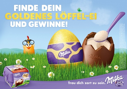 Zu Ostern geht die Suche nach dem goldenen Milka Lffel-Ei los (Foto: BrawandRieken)