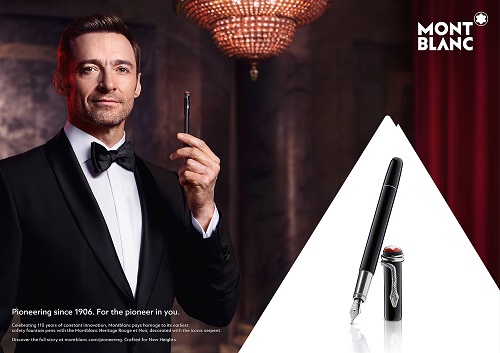 Montblanc und Scholz & Friends starten Jubiläumskampagne mit Hugh Jackman - Der Schauspieler Hugh Jackman ist seit 2014 das Gesicht von Montblanc (Foto: Montblanc)
