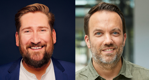 Julep Media vermarktet ab 2026 die Audio Alliance - Julep-CEO David Mossler (li.) vermarktet künftig das Podcast-Portfolio von Audio-Alliance-Geschäftsleiter Christian Schalt - Foto: Julep Media