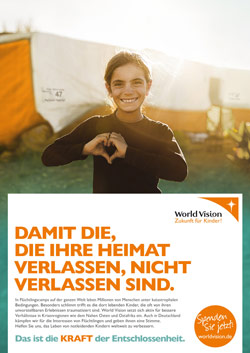 Serviceplan und Mediaplus präsentieren erste gemeinsame Kampagne für World Vision - Fünf verschiedene Anzeigenmotive zeigen die Arbeit von World Vision (Foto: World Vision)