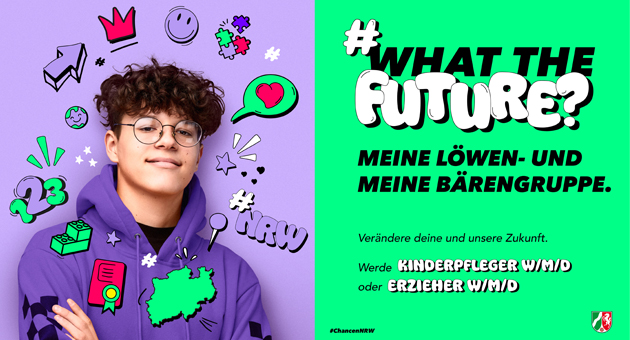 Scholz & Friends startet Recruiting-Offensive für NRW - Die neue Kampagne für die Sozial- und Erziehungsberufe richtet sich an Schüler und Studenten – Foto: Scholz & Friends