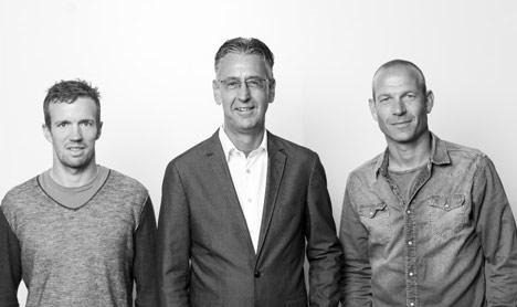 v.l.r. Max Eggen (Senior Manager Head of Sales), Jrgen Konrad (Country Manager), Tobias Zingel (Senior Manager Head of Marketing and Product); (Foto: New Balance)