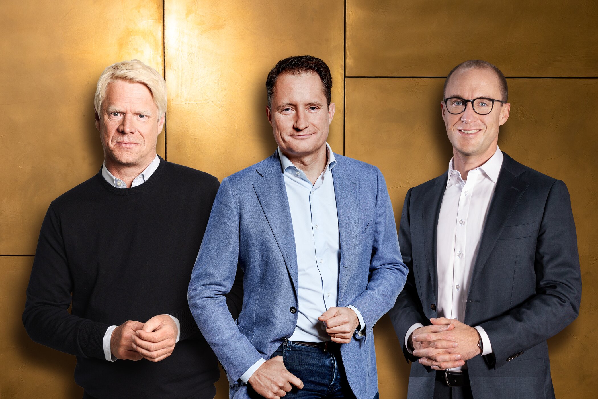 Seven.One bekommt neue Geschäftsführung - Die Channel Manager bei Seven.One ab November 2023: (v.l.) Henrik Pabst, Bert Habets und Stefan Endriß – Foto: ProSiebenSat.1