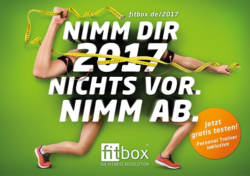 Die fitbox-Motive greifen sportliche Vorstze fr das Jahr 2017 auf (Foto: Preuss und Preuss)