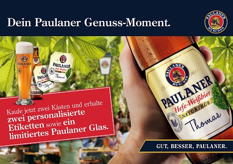 744 Werbeagentur und Paulaner starten Sommerpromotion - 'Dein Paulaner Genuss-Moment'-Kampagne startet im April 2016 (Foto: 744 Werbeagentur)