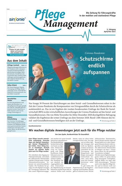 Wort & Bild Verlag erwirbt Fachzeitung 'Pflege Management' - 'Pflege Management' erscheint sechsmal im Jahr
