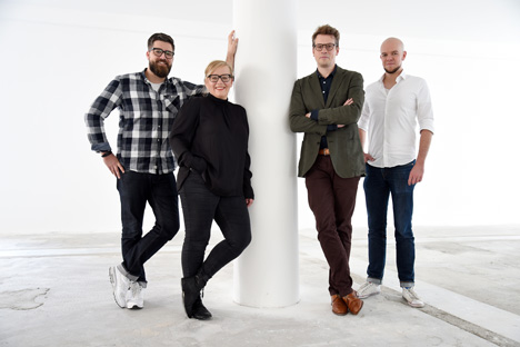 Plan.Net baut UX-Tochter auf - Das Leitungsteam von Plan.Net UX (v.l.): Mathias Becker, Kevin Eschweiler, Christoph Mecke und Dorothea Agnes Iwanski (Bild: Plan.Net)