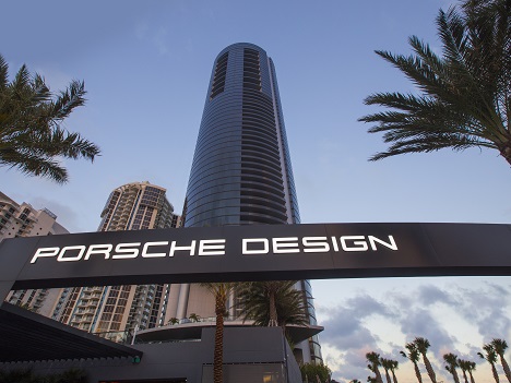 thjnk wird Leadagentur für die Markenkommunikation von Porsche Design - Der Porsche-Design-Tower in Miami (Foto: Porsche Design 2019)
