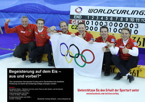 Deutscher Curling-Verband und Sports Work starten Kampagnenmotiv für den Erhalt des Curlingsports -