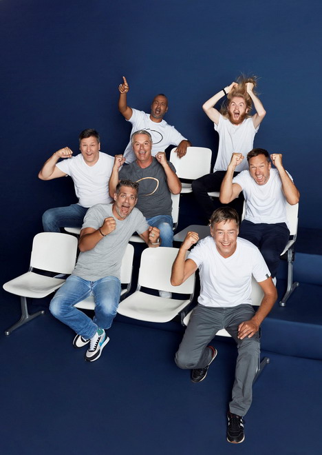 Das ranNFL-Team: Roman Motzkus, Patrick Esume, Jan Stecker, Carsten Spengemann, Christoph "Icke" Dommisch, Volker Schenk, Uwe Morawe (Foto: ProSieben)