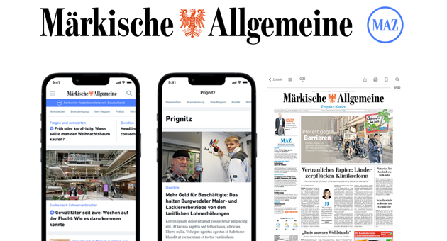 Märkische Allgemeine Zeitung in der Prignitz nur noch digital - Foto: Madsack Mediengruppe