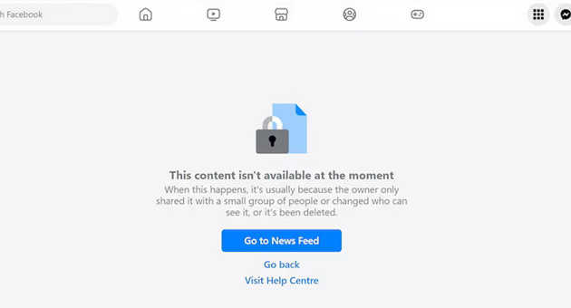 Meta verbannt russische Staatssender von seinen Plattformen - Russische Facebook-Nutzer kommen bei RT nicht mehr auf Inhalte - Screenshot: Reuters