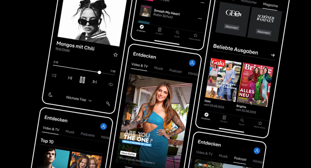 RTL launcht neue crossmediale App - Serien, Realitys, Live-Sport, Filme, Musik, Hörbücher, Podcasts und Magazine: Das neue Abo-App-Angebot "RTL+ Max" bietet Abonnenten von RTL+ künftig ein vielfältiges Medienportfolio - Abb.: RTL Deutschland