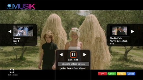 RTL II startet neues HbbTV-Angebot - RTL II Red lizenziert auch Content – beispielsweise Musikplaylisten in Kooperation mit dem RTL-Videoportal Clipfish