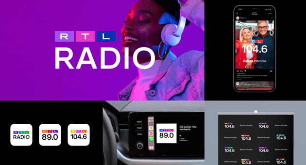Ende Juni 2023 erhalten die Radiosender 104.6 RTL, 89.0 RTL und RTL Deutschlands Hit-Radio ein Rebranding - Foto: RTL Deutschland Medien-Marken