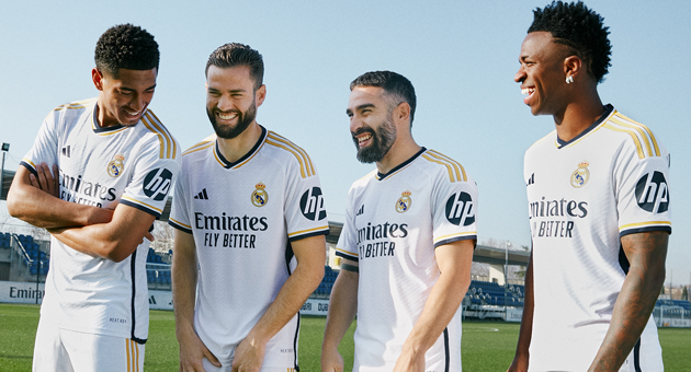HP neuer Technologiepartner von Real Madrid - HP ist als erste Marke in der 121-jährigen Vereinsgeschichte auf dem Trikotärmel zu sehen – Foto: HP