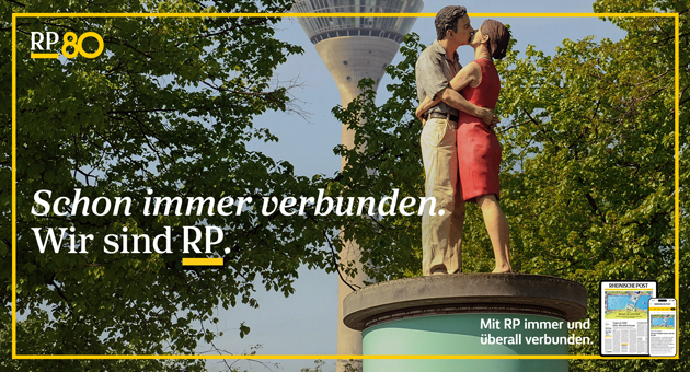 "Schon immer verbunden": RP startet Jubiläumskampagne - Die Rheinische Post startet zum 80-jährigen Jubiläum eine neue Marken- und Digitalkampagne – Foto: Rheinische Post