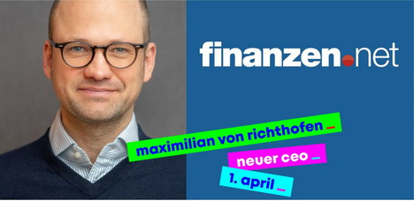 Maximilian von Richthofen wird am 1. April 2021 CEO von Finanzen.net (Foto: Axel Springer)