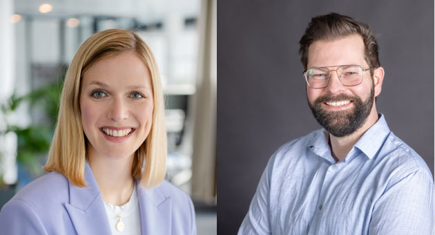 NOZ/mh:n bündelt digitale Reichweitensteuerung - Louisa Riepe (links) und Jakob Koch setzen bei NOZ/mh:n auf eine zentrale Steuerung von Reichweite, SEO und digitaler Ausspielung – Quellen: Kathrin Lanwert (Riepe) / Andre Havrego (Koch)