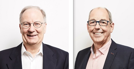 Dirk Rose und Gerd Himmels (v.l.) geben ihre operativen Aufgaben bei planus media ab - Fotos: planus media