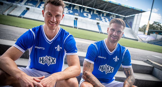 SV Darmstadt 98 mit neuem Hauptsponsor - Mit dem Haix-Trikot will der SV Darmstadt 98 den Bundesliga 2023/24-Klassenerhalt angehen – Foto: Sportfive