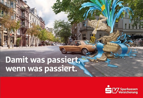Zum goldenen Hirschen mischen für die SV SparkassenVersicherung Realfilm mit Comicszenen - In der neuen Imagekampagne der SV SparkassenVersicherung setzt Zum goldenen Hirschen Unglücksfälle in Szene (Foto: Zum goldenen Hirschen)