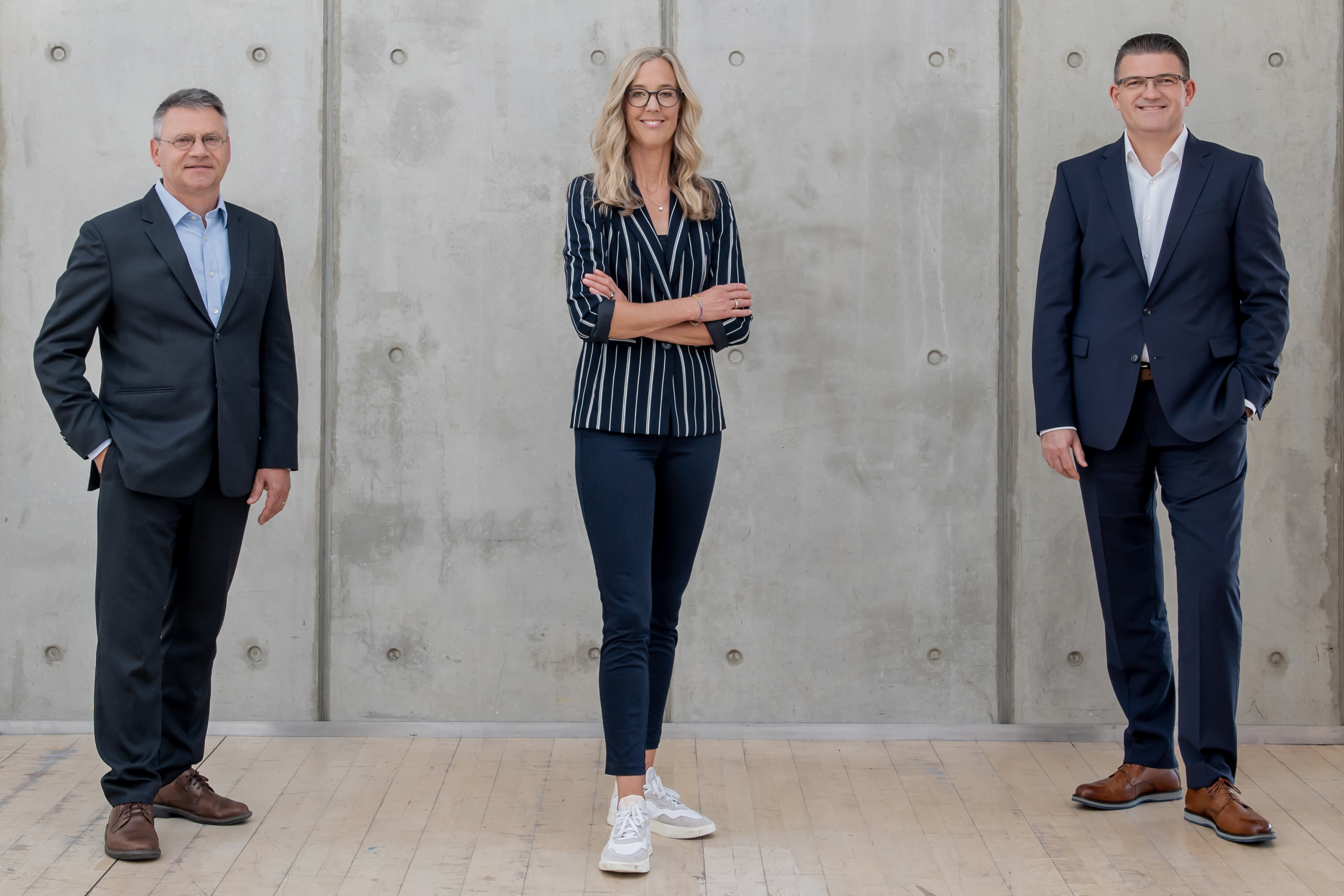 Der SYZYGY-Vorstand (v.l.): Erwin Greiner (CFO), Franziska von Lewinski (CEO) und Frank Ladner (CTO) - Foto: Martina van Kann