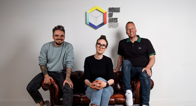 Aus Walking Brands wird House of Arts - Die drei CEOs der neuen House of Arts Group: Christian Schenkel, Vanessa Rapp und Thorsten Völker – Foto: House of Arts